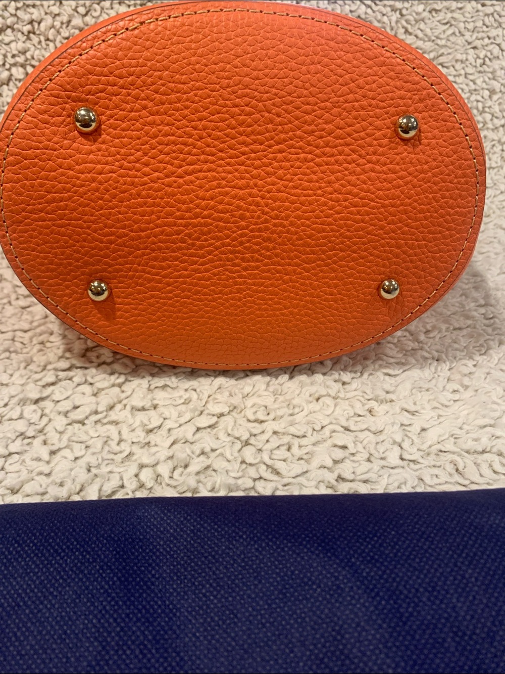 Dooney & Bourke Bright Coral Pebbled Leather Bucket Shoulder Bag - Picture 3 of 10